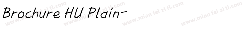 Brochure HU Plain字体转换